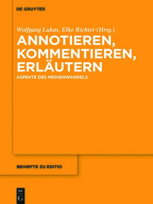 cover image of Annotieren, Kommentieren, Erläutern